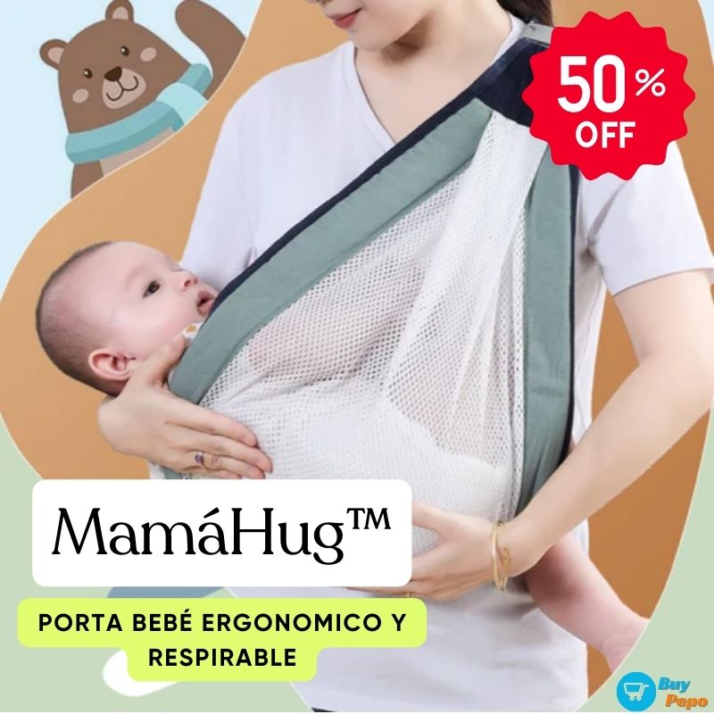 MamáHug™ - 🤗 Porta bebé ergonómico respirable 👶💨
