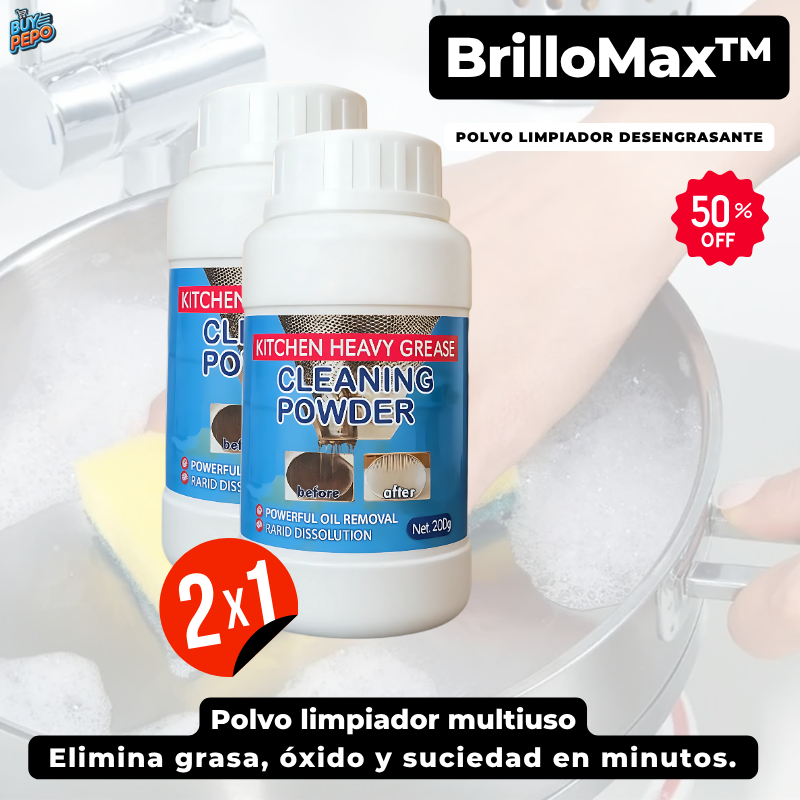 BrilloMax™ - Polvo limpiador desengrasante ✨
