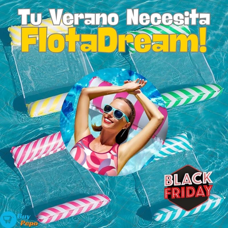 FLOTADREAM®🏖️✨ - Flotador Hamaca Inflable 🌊🛏️