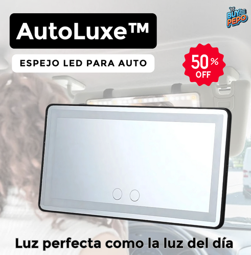 AutoLuxe™ ✨- Espejo LED para auto 🚙