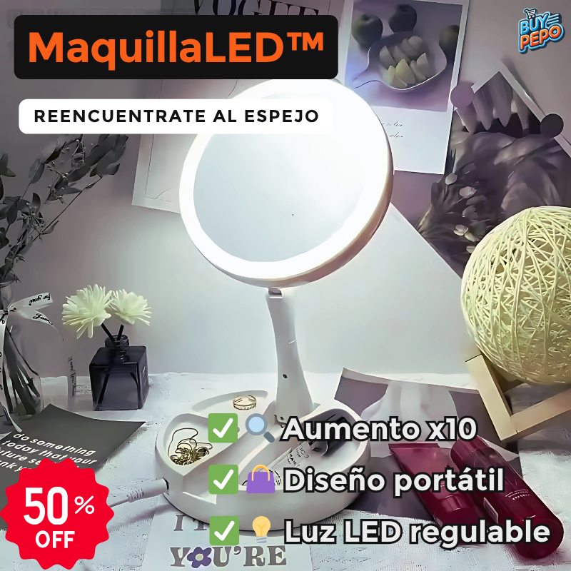 ✨ MaquillaLED™ – Espejo LED Portátil 💄🪞🌟