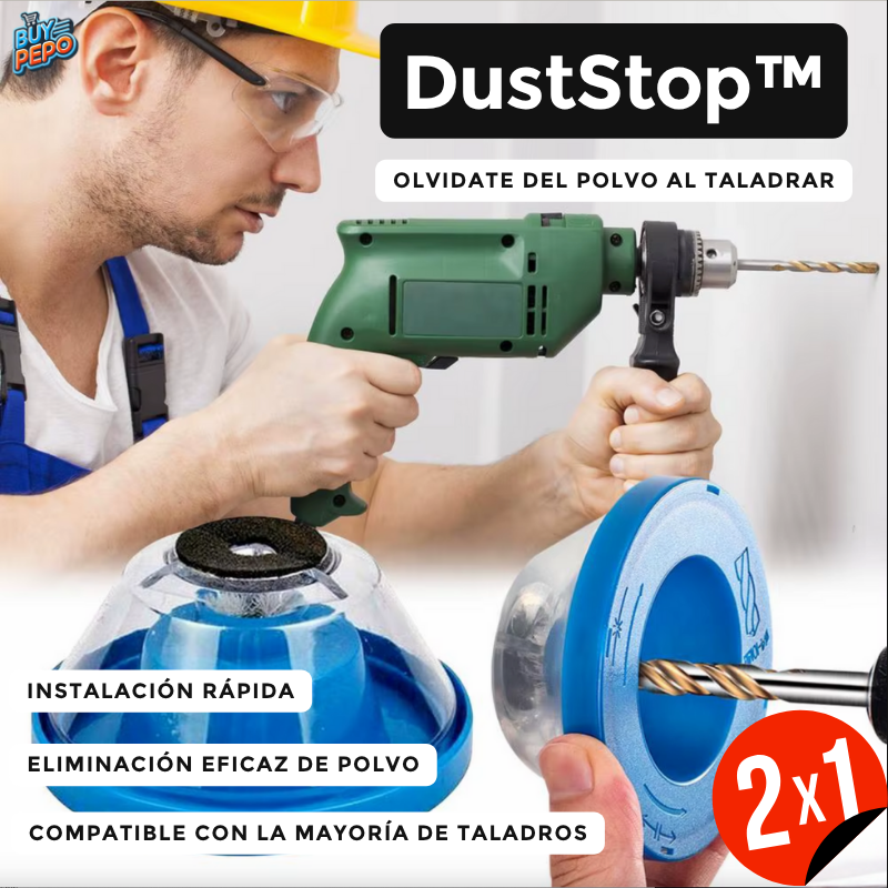 🚨OFERTA 2x1🚨 DustStop™ – 🛠️ Colector de Polvo para Taladro 🧹