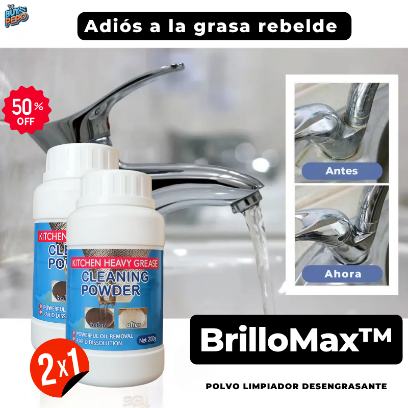 BrilloMax™ - Polvo limpiador desengrasante ✨