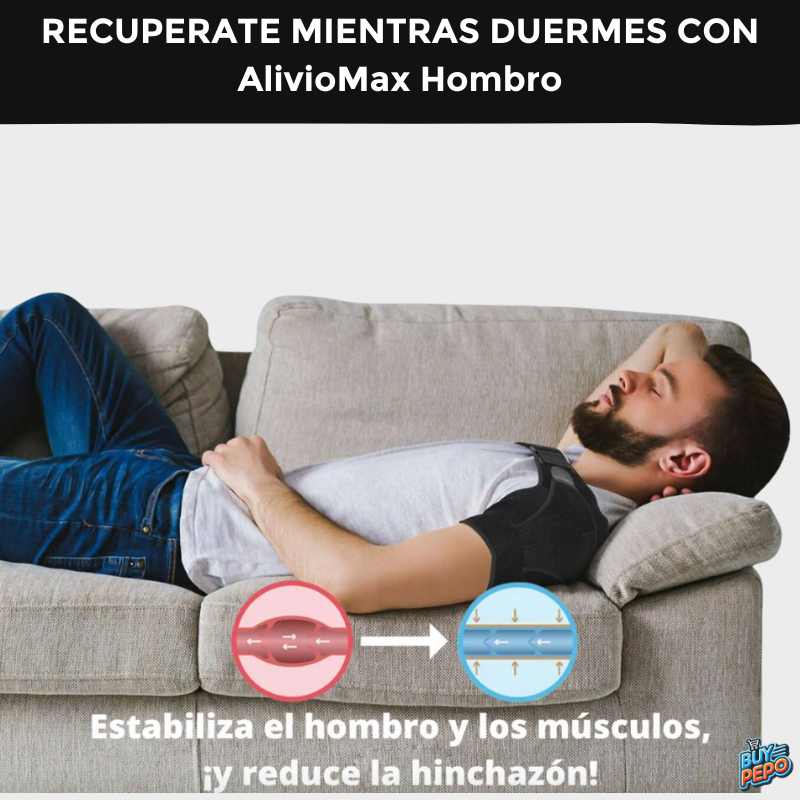 AlivioMax® Hombro 💪💯 - Hombrera de Compresión Ajustable 🔄👌
