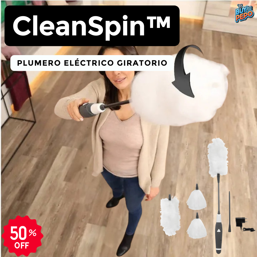 CleanSpin™ 🌟 - Plumero eléctrico giratorio ✨