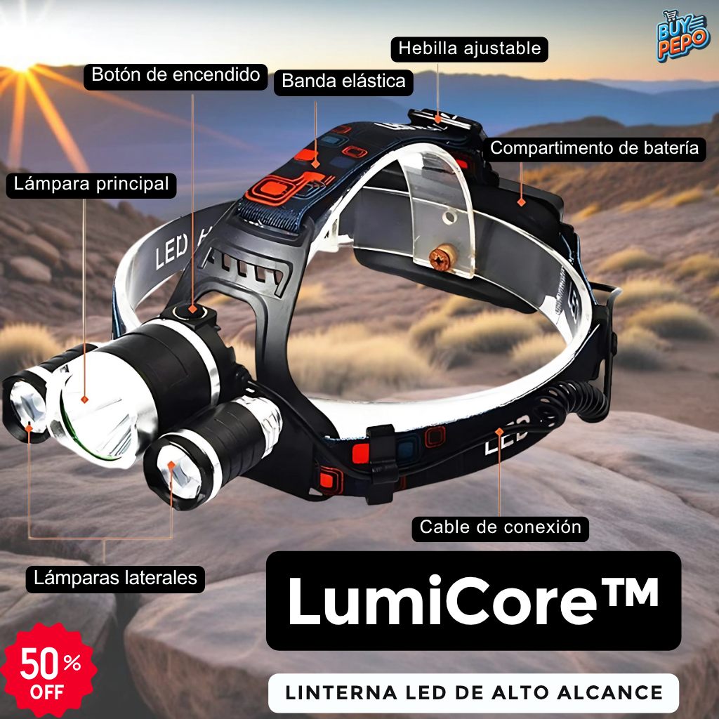LumiCore™ - Linterna LED de alto alcance 🚨