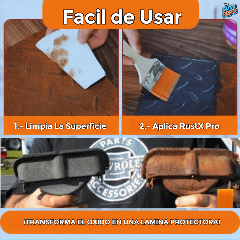 RustX Pro. 🛡️✨ - Pintura Convierte Óxido 1lt⏳✨