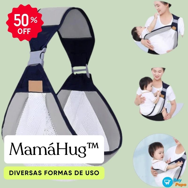 MamáHug™ - 🤗 Porta bebé ergonómico respirable 👶💨