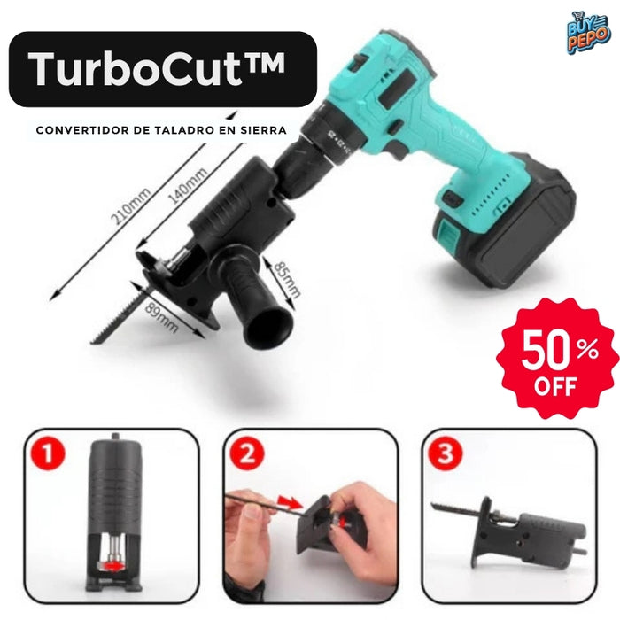 TurboCut™ ⚡- Convertidor de Taladro en Sierra ⚒️
