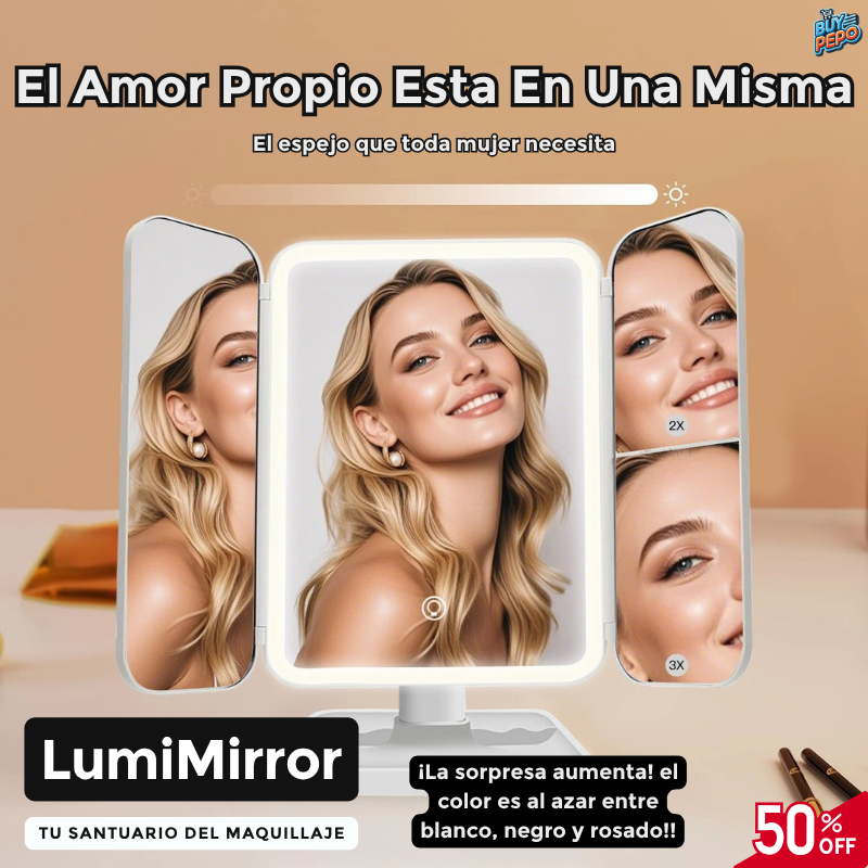 LumiMirror ✨ - Triple Espejo LED Para Maquillaje 💄🌟