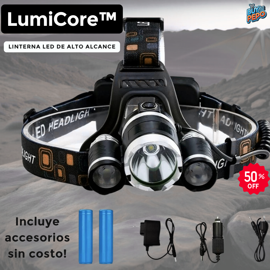 LumiCore™ - Linterna LED de alto alcance 🚨