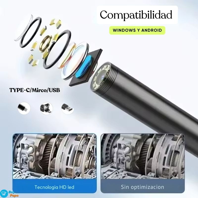 🔍 VisionPro® - 📷 Endoscopio Para Celular 📲