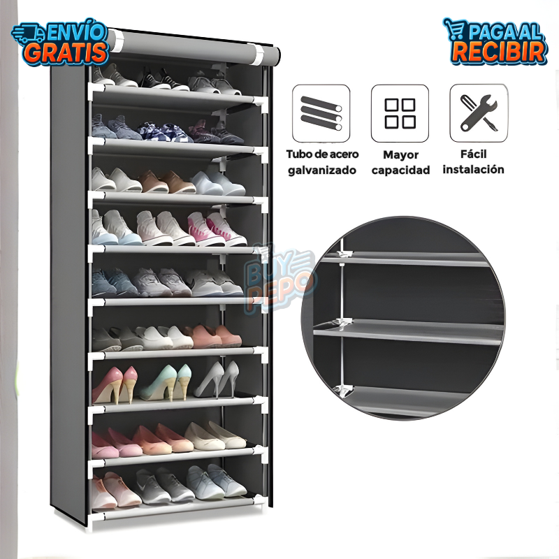 OrderRack™ 👠 - Organizador zapatos 10 niveles 📦