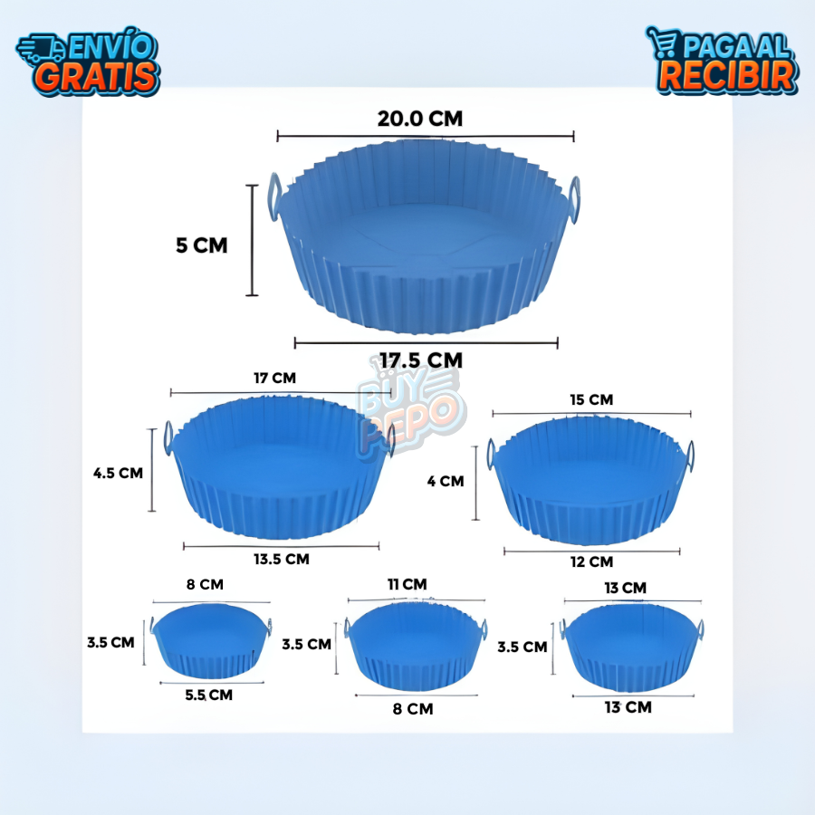 AirBowl™ 🍟 - PACK 6un Molde Para AirFryer 🔥