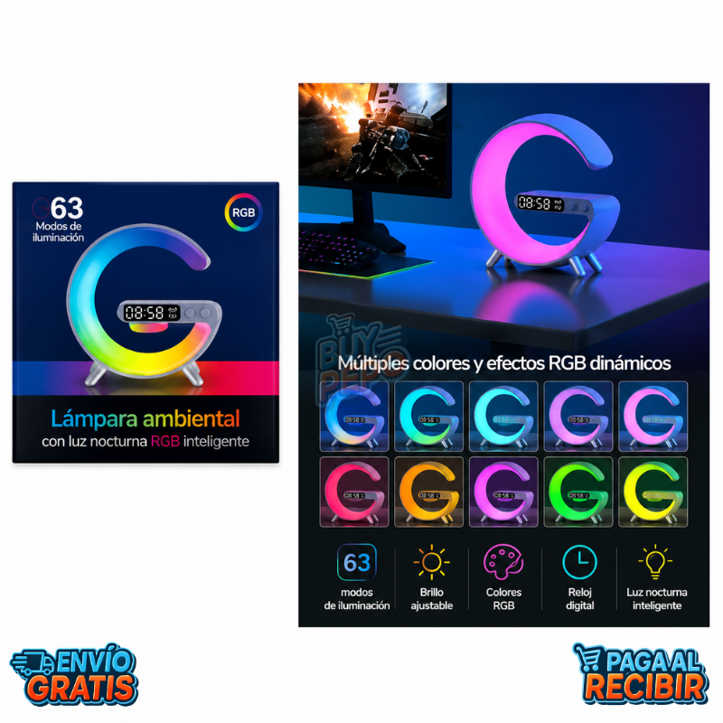SmartGlow™ 💡 - Lámpara Parlante Cargador 🔌