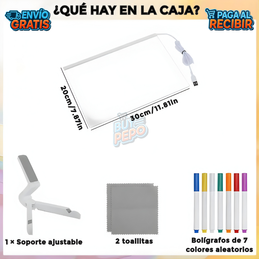 GlowNote™ ✨ - Pizarra LED Creativa 🌈
