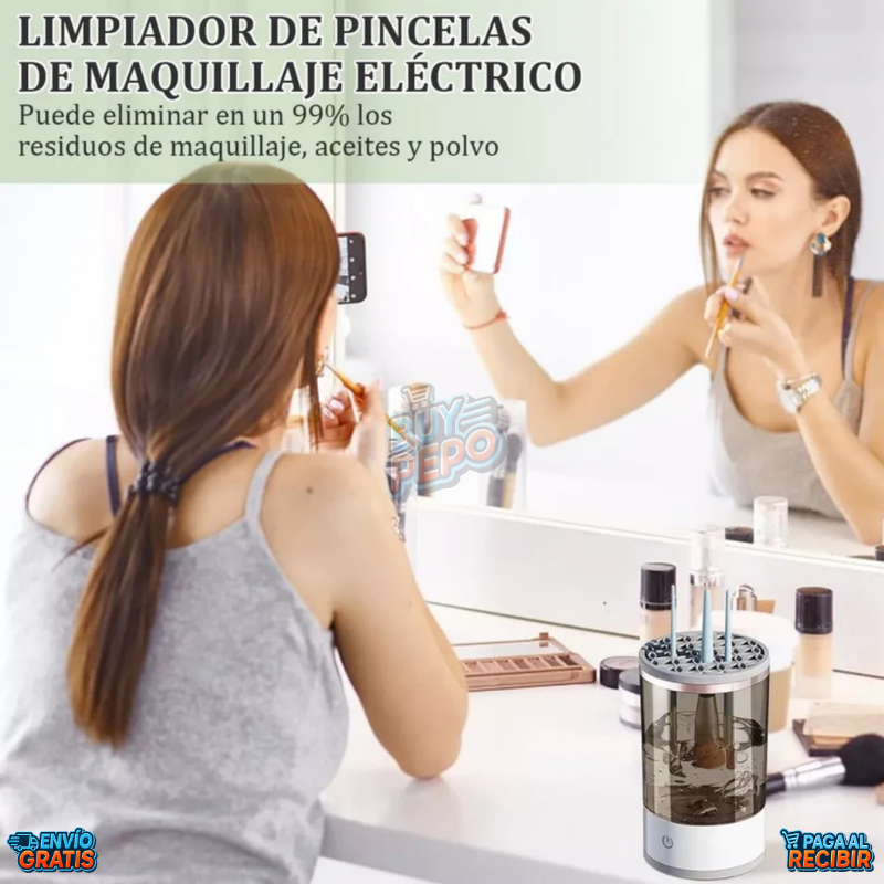 CleanBrush™ 💄 - Limpiador eléctrico de brochas ✨