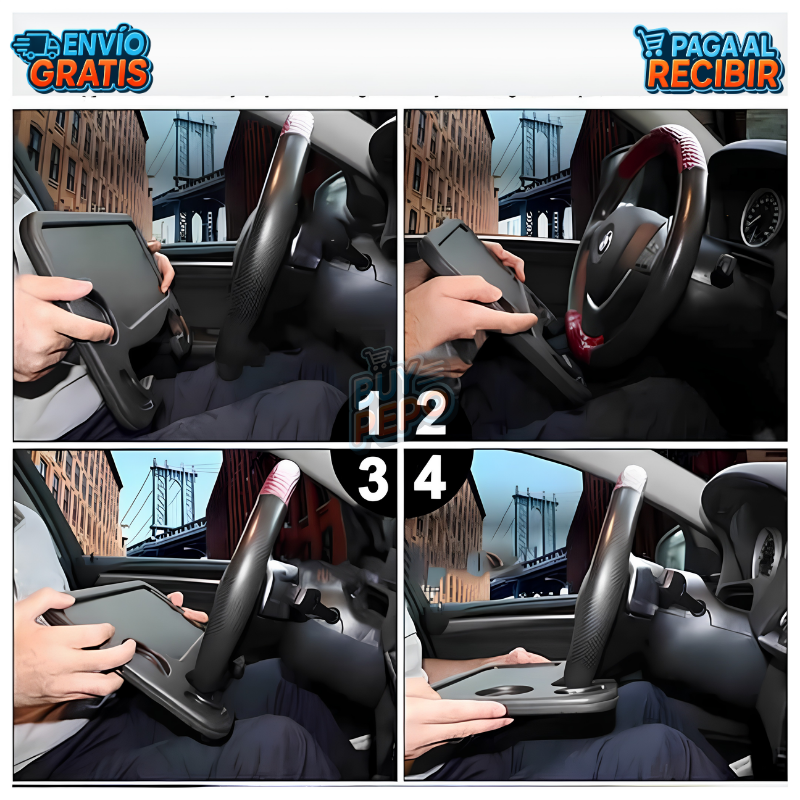 RoadDesk™ 🚗 - Bandeja para volante 💼