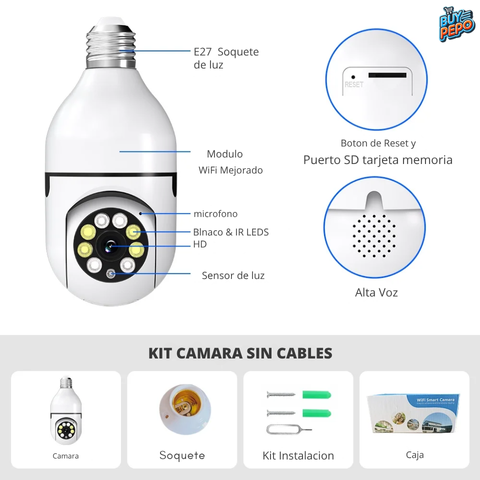 Vigilux™ 🔦 - Cámara bombilla vigilancia total 🏠
