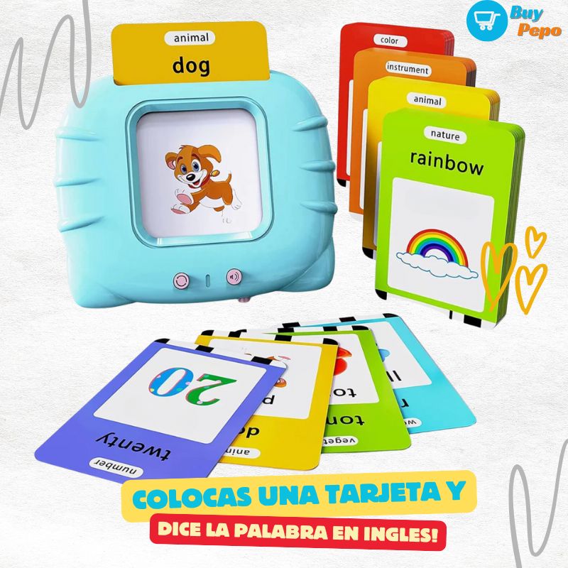 MI PRIMER INGLÉS 👶🏻: REPITE Y APRENDE 🎶📚 - Consola Parlante 🎧 + Tarjetas 🃏 en Inglés