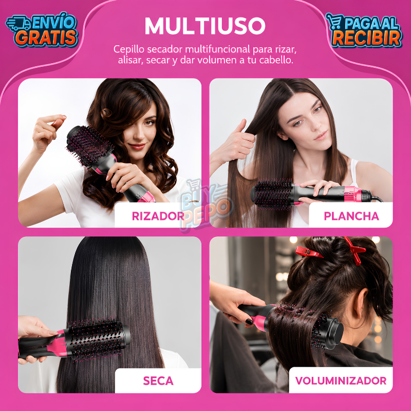 StyleAll™ 💇 - Cepillo secador alisador 3 en 1 ✨
