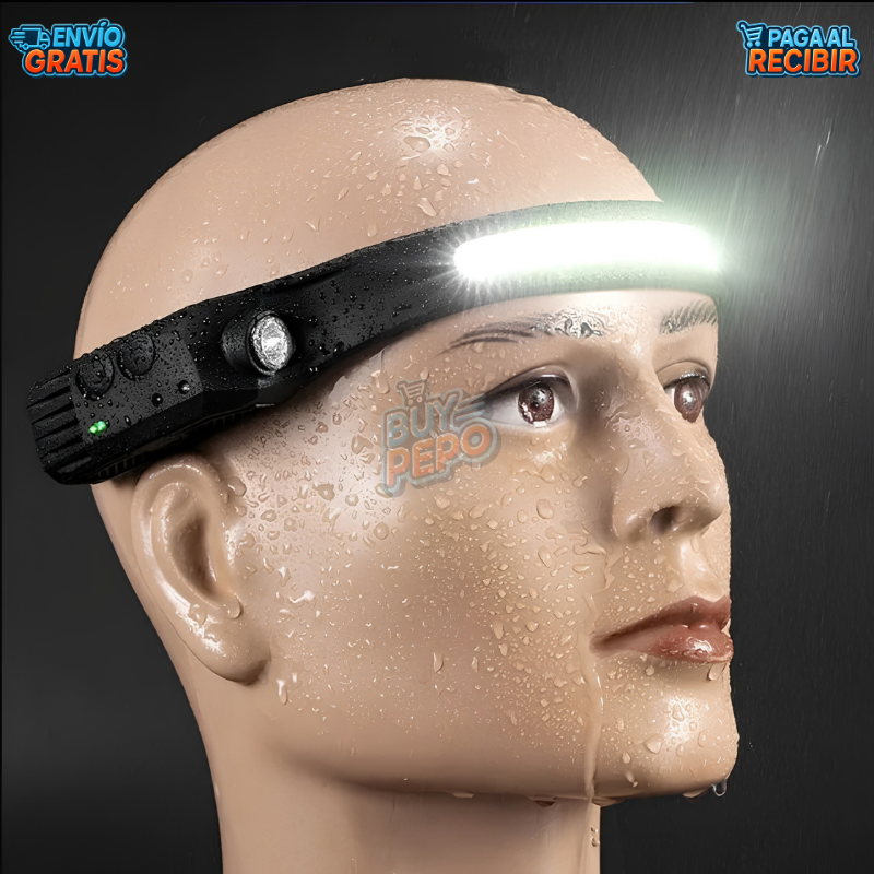UltraView™ 💡 - Linterna frontal 230° 🔦