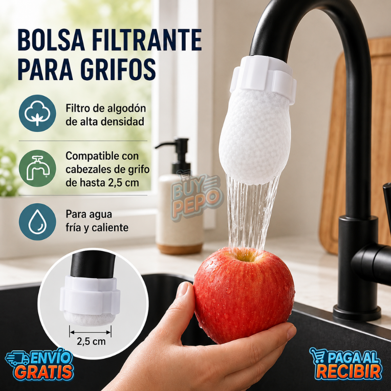 PureTap™ 💧 - 20 Filtros de agua reutilizables para grifo ✨