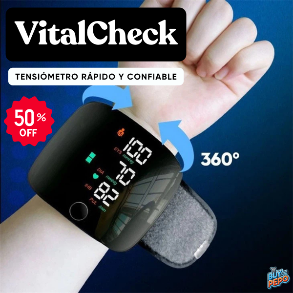 VitalCheck™ ⚡ - Tensiómetro rápido y confiable 💙