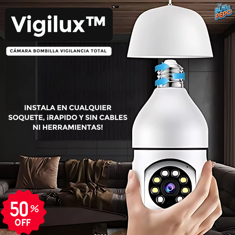 Vigilux™ 🔦 - Cámara bombilla vigilancia total 🏠