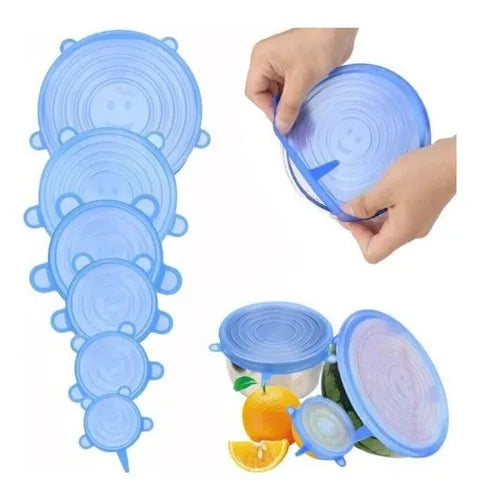 Set de tapas de silicona para recipientes
