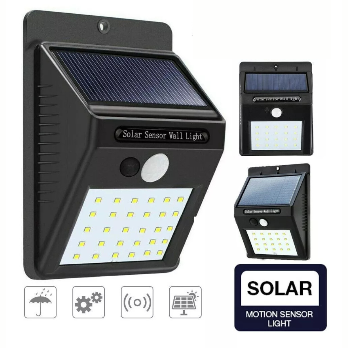 Foco solar con sensor de movimiento