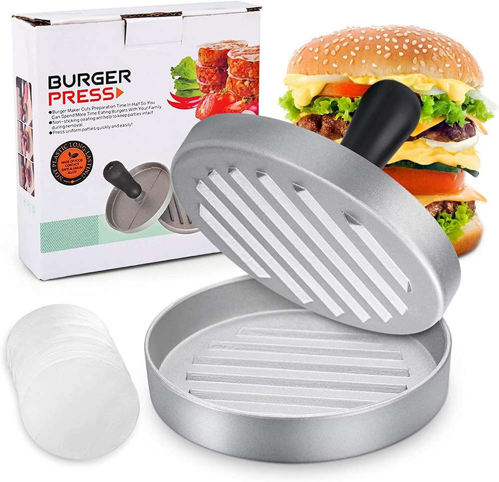 Prensa molde para hamburguesas