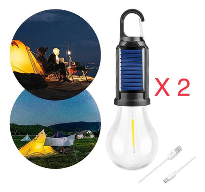 Pack 2 Ampolleta solar de emergencia