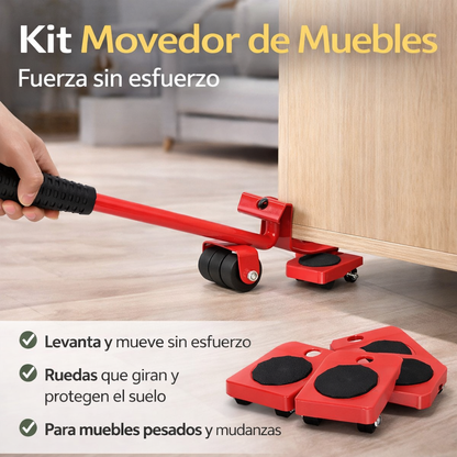 Kit para mover muebles con palanca