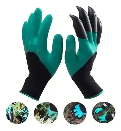 Guantes de jardín con garras