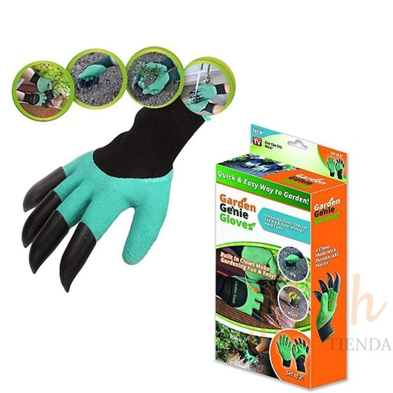 Guantes de jardín con garras