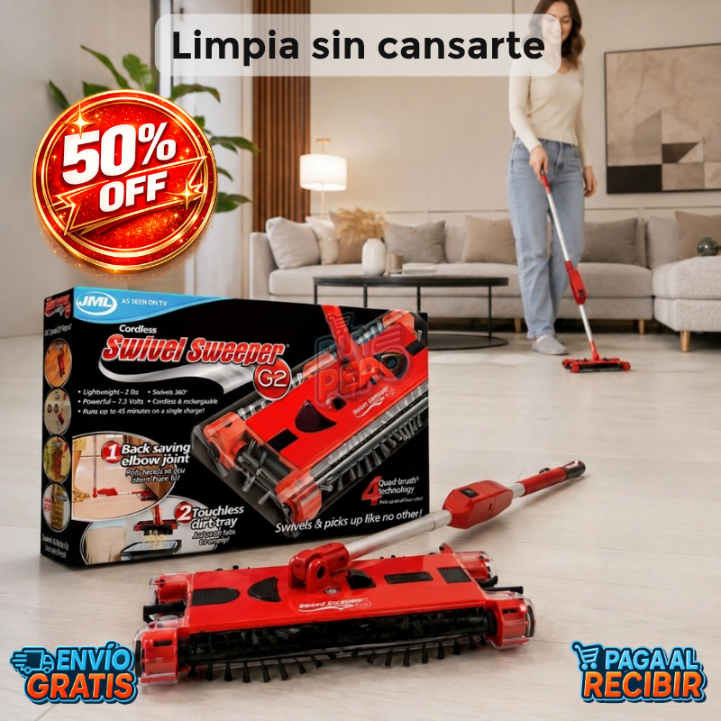 SpinSweep™ ⚡ - Barredora giratoria recargable 🧹