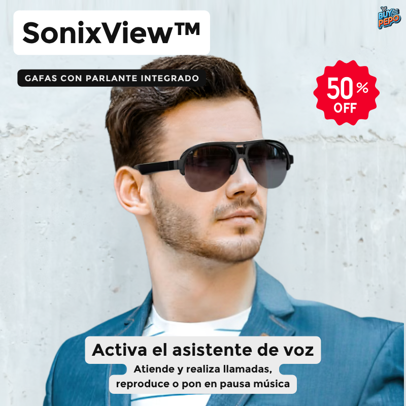 SonixView™ 🕶️- Gafas con Parlante Integrado 🎶