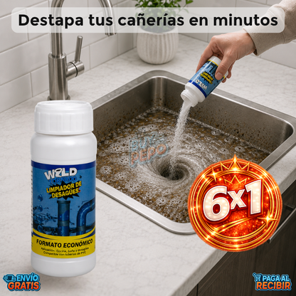 DrainClean™ 🚿 - Polvo limpiador de drenaje ✨