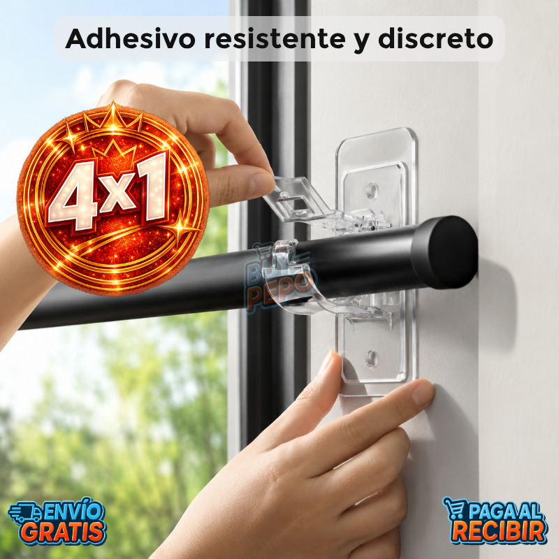 CurtainEasy™ 🪟 - Soporte adhesivo para cortinas ✨