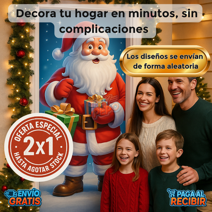 MagicDoor™ 🎄 - Funda Navideña Para Puerta ✨