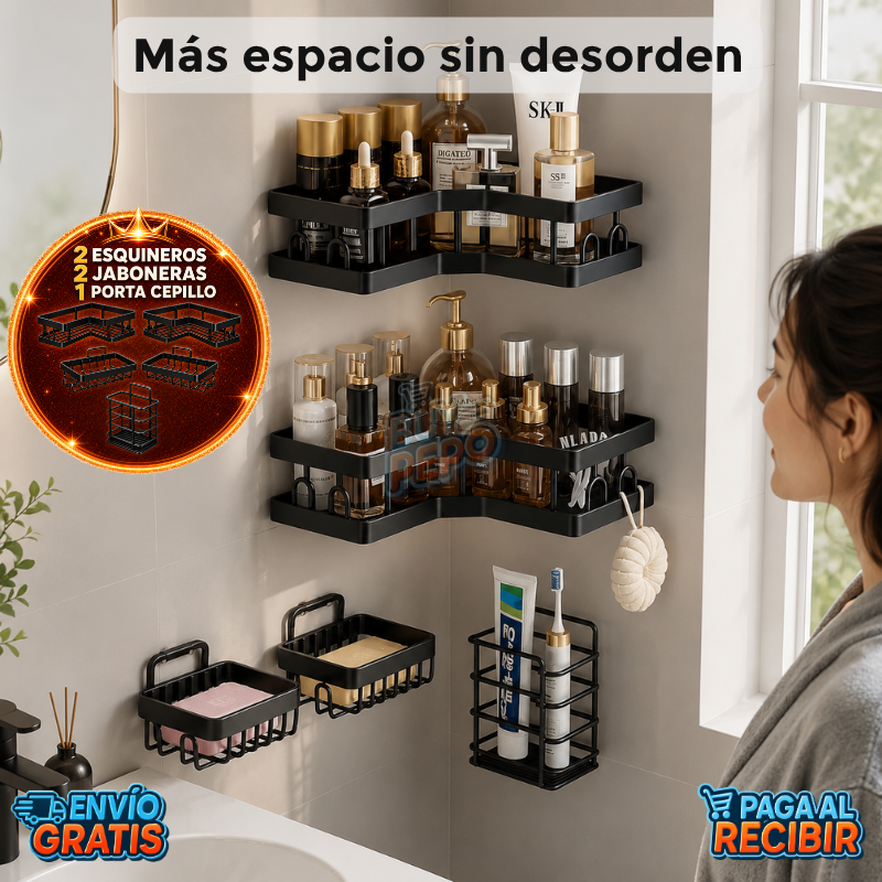 EdgeKit™ ✨ - Set 5 Soportes para baño 🚿