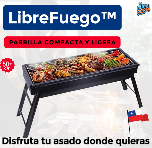 LibreFuego™ 🥩 - Parrilla Compacta y Ligera 🌿
