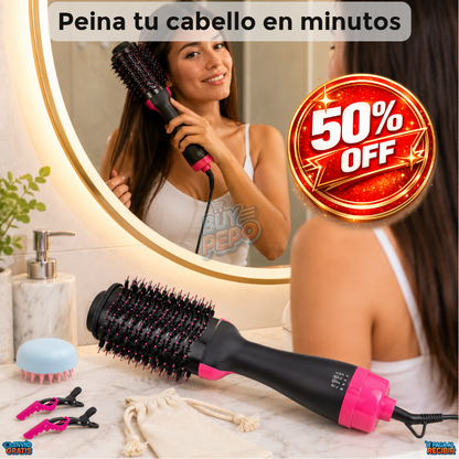 StyleAll™ 💇 - Cepillo secador alisador 3 en 1 ✨