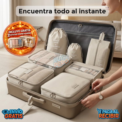 PackEase™ 🧳 - kit 8 organizador ahorra espacio ✈️