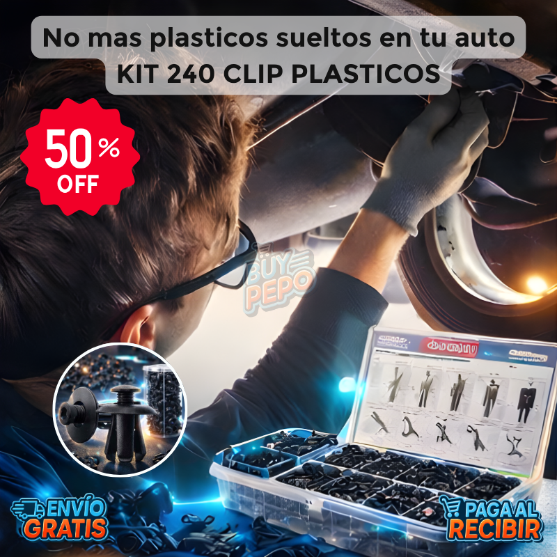 ClipForce™ 🚗 - 240 Clips universales para autos 🔩