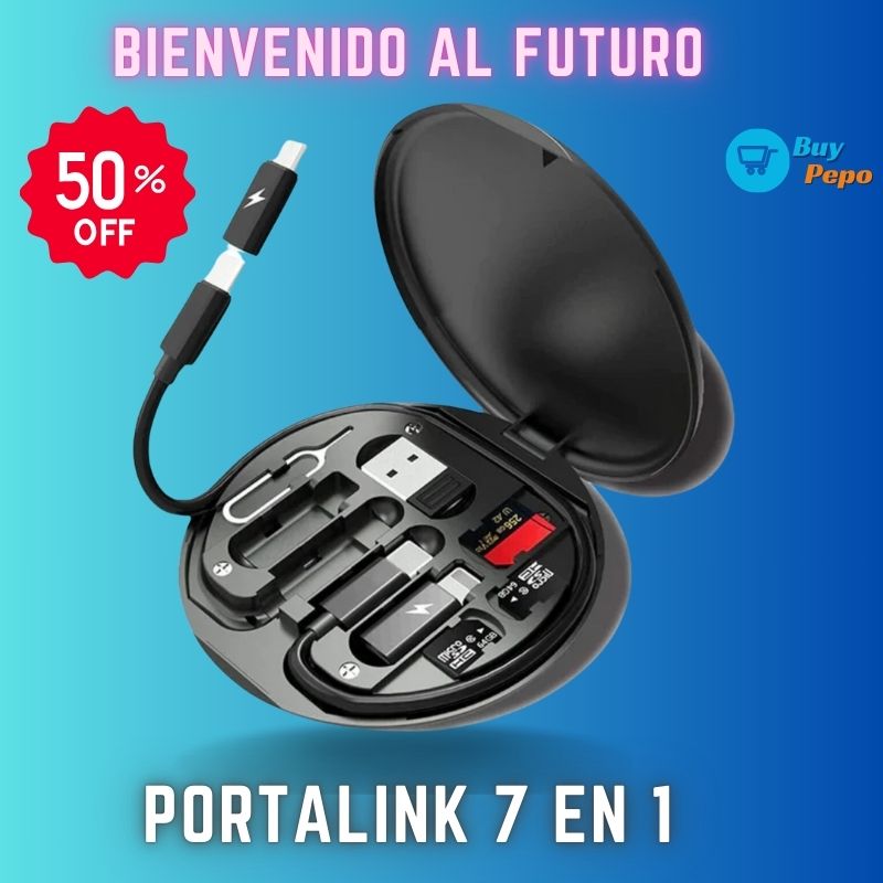 PORTALINK 7 en 1® 🔌✨ - Kit de cable y adaptadores de carga rápida ⚡📱