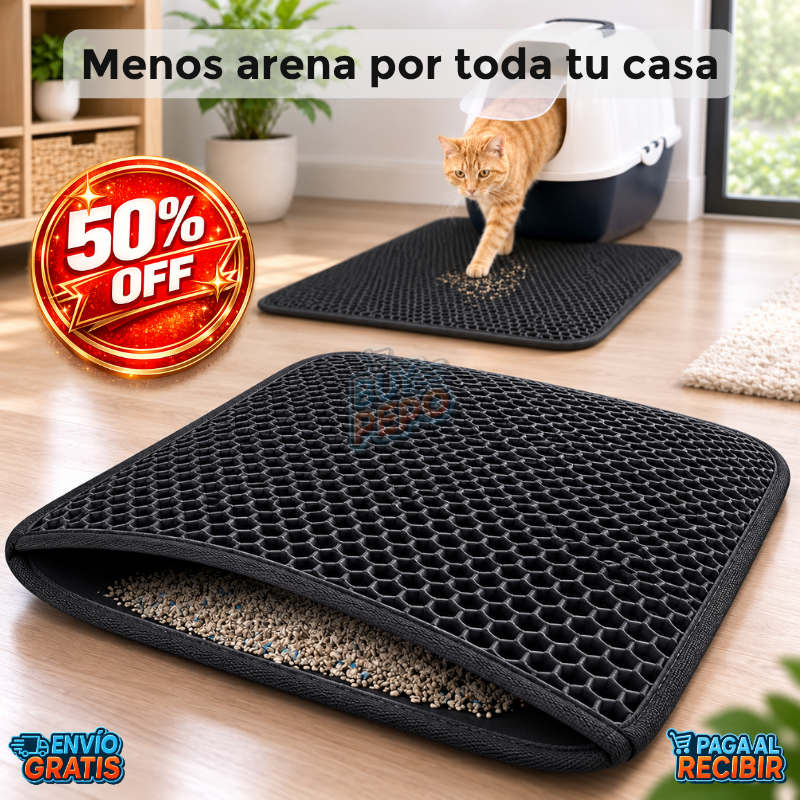 CleanPaws™ 🐾 - Alfombra atrapa arena 🧼