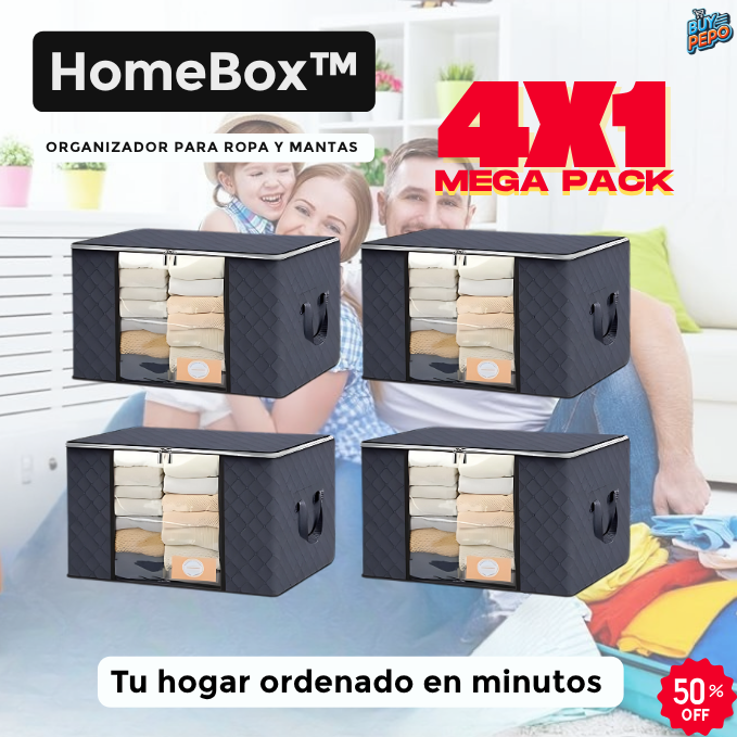HomeBox™ 🏡 - Organizadores para Ropa y Mantas 🛏️