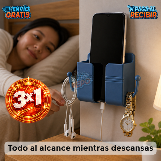 BedDock™ 🛏️ - Soporte organizador de cama 📱